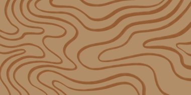 Sıcak kahverengi bir palette akış çizgileri olan organik desen