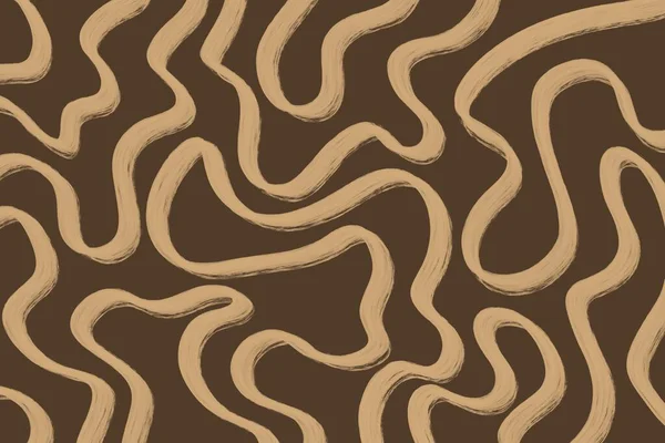 Açık kahverengi soyut organik tasarım, akışkan çizgiler ve ince gradyanlar, dinginlik ve refah temaları için harika