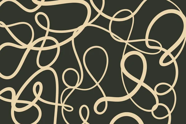 Çikolata kahverengisi soyut döngülü, karmaşık beyaz zincirler ve toprak akışı, dekoratif markalaşma için harika.