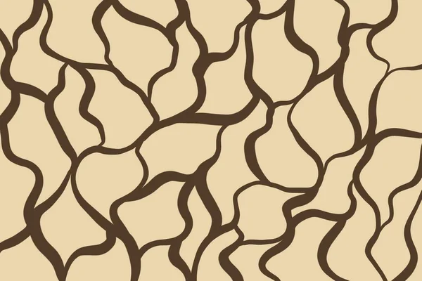 Karmaşık çizgi bağlantıları ve nötr akışı olan bej soyut sinir ağı şablonu, bilim-kurgu veya teknik görseller için uygundur