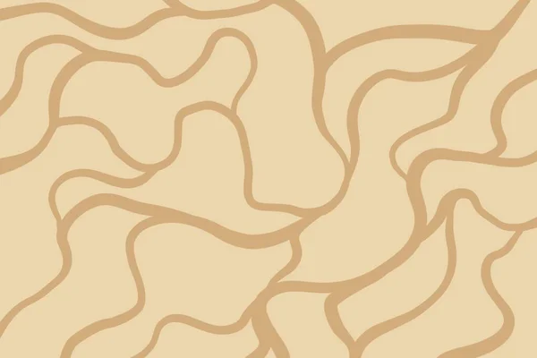 Altın bej rengi soyut akışkan desenli, yumuşak kıvrımlı ve sıcak eğimli, zarif doğal damgalama için mükemmel.