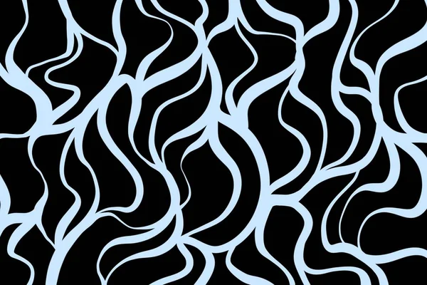   Siyah ve beyaz soyut eğri çizgi deseni, minimal modern karşıtlık duvar kağıdı