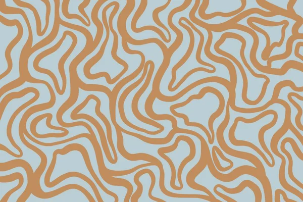   Altın ve bronz kıvrımlı çizgiler labirent benzeri akış oluşturur, zarif sanatsal soyut duvar kağıdı