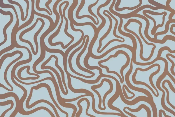   Açık mavi ve kahverengi kavisli çizgi deseni, zarif modern soyut arkaplan.