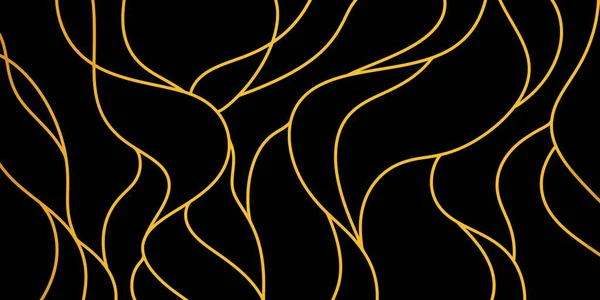 Koyu bir arka planda altın dalga deseni. Pürüzsüz çizgileri olan zarif bir zemin, lüks markalaşma için uygun..