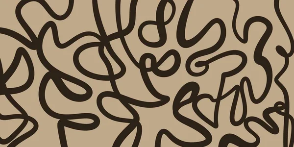 Küçük kaotik dalgalı çizgiler, bej-kahverengi tarzı.