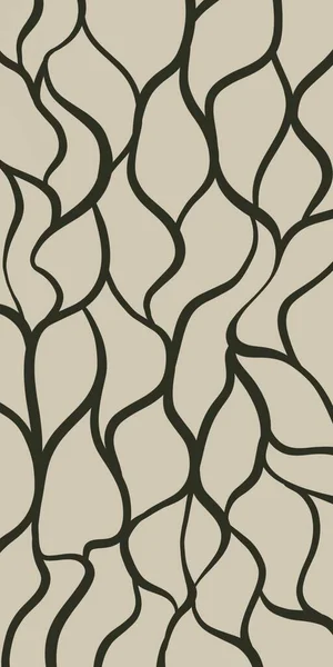 Bej arkaplandaki dal veya kökleri andıran sarmal çizgiler