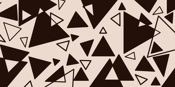 Koyu kahverengi arkaplan ve bir sürü bej üçgen.