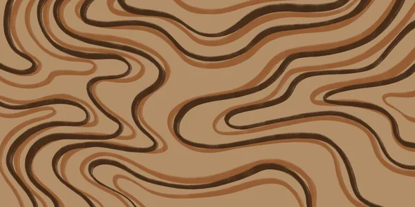 Kahverengi tonlarda ince çizgilerin karmaşık soyut deseni