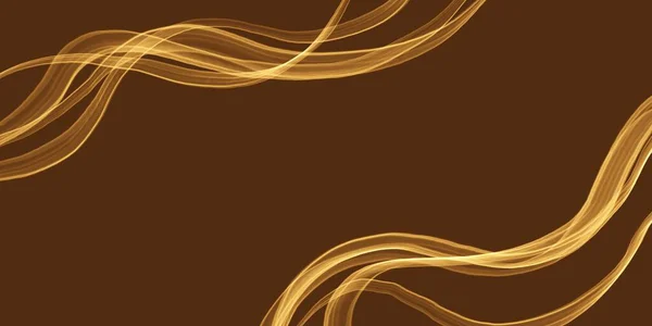 Pürüzsüz altın çizgiler Kahverengi arka planda parlayan bir etki