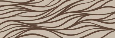 Akan çizgiler ve yumuşak kontrast ile bej rengi soyut dalgalı doku, lüks ahşap tahıl, saç veya doğal dikişsiz desenler için harika
