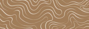 Katmanlı çizgiler ve dinamik derinliğe sahip bej soyut dalgalı doku, lüks topoğrafik harita veya dikişsiz arkaplan için idealdir.