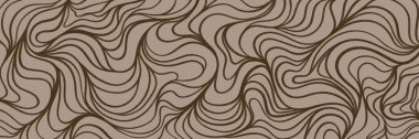 Yumuşak beyaz hatları ve zarif doğal derinliği olan bej rengi soyut dalgalı desen, lüks topoğrafya, harita görselleştirmesi veya meditasyon primli kusursuz tasarımlar için harika.
