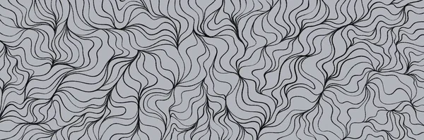 Katmanlı siyah hatları ve sofistike derinliği olan serin gri soyut dalgalı doku, lüks topoğrafik harita, arazi görselleştirmesi veya meditasyon primsiz dikişsiz tasarımlar için harika.