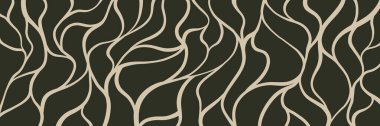 Dalgalı bej bağlantıları ve ince harmanlama ile zeytin kahverengi soyut sinir deseni, teknoloji veya bağlantı projeleri için mükemmel