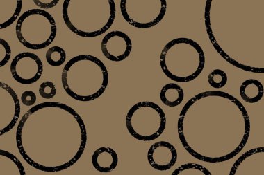 Minimalist kahverengi ve bej geometrik arkaplan. Çemberler üst üste biniyor. Temiz modern tasarım ambalaj, poster, tekstil ve markalaşma için uygundur..