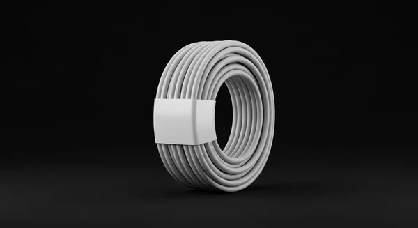 Stüdyo Çekimde Beyaz Etiketli Gri Kablo