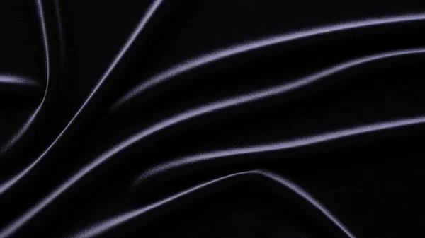 Parlak fütüristik bir ruh hali için derin siyah bir arkaplan üzerinde akan neon mavi çizgilerin yer aldığı minimalist soyut kompozisyon.