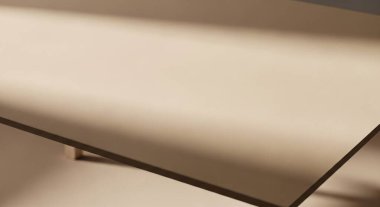 Yumuşak gölgeler ve temiz çizgilerle bej kaplı bir yüzeyi kapatın ve soyut bir doku oluşturun