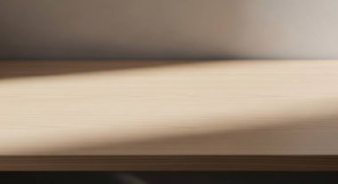 Yumuşak bulanık ve ılık tonlarla ahşap bir masa kenarını kapat tasarım projeleri için en az desenli arka plan oluştur