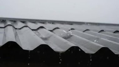 Yağmurun kıvrımlı metal bir çatıya düşüşünü yakından görmek, tepelerden süzülen su..