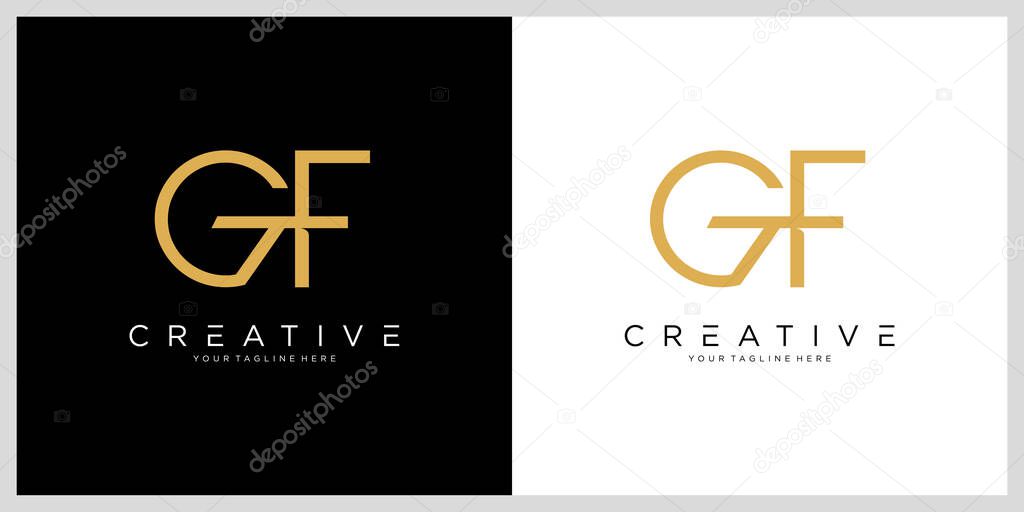 Initial GF or FG Logo Design Vector