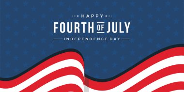 4 Temmuz Bağımsızlık Günü 'nüz kutlu olsun ABD Arkaplan Tasarım Vektörü illüstrasyonu