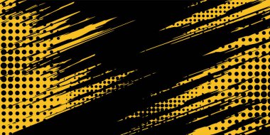 Siyah Arkaplan Tasarımlı Soyut Sarı Grunge DokusuName