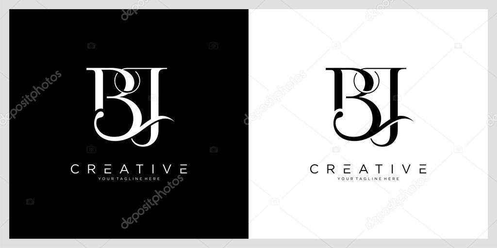 BJ or JB Initial logo vector template