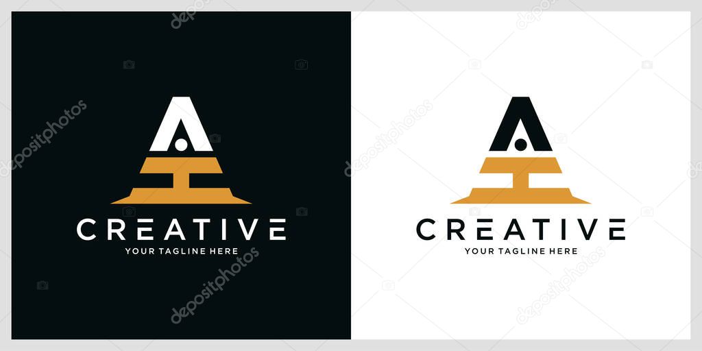 AH Initial Letter Icon Logo Design Vector Illustration