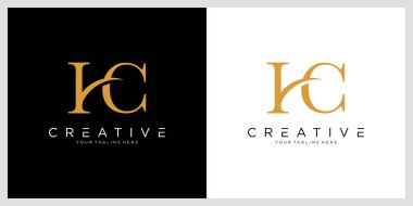 Initial HC or CH letter logo design vector clipart svg vector 