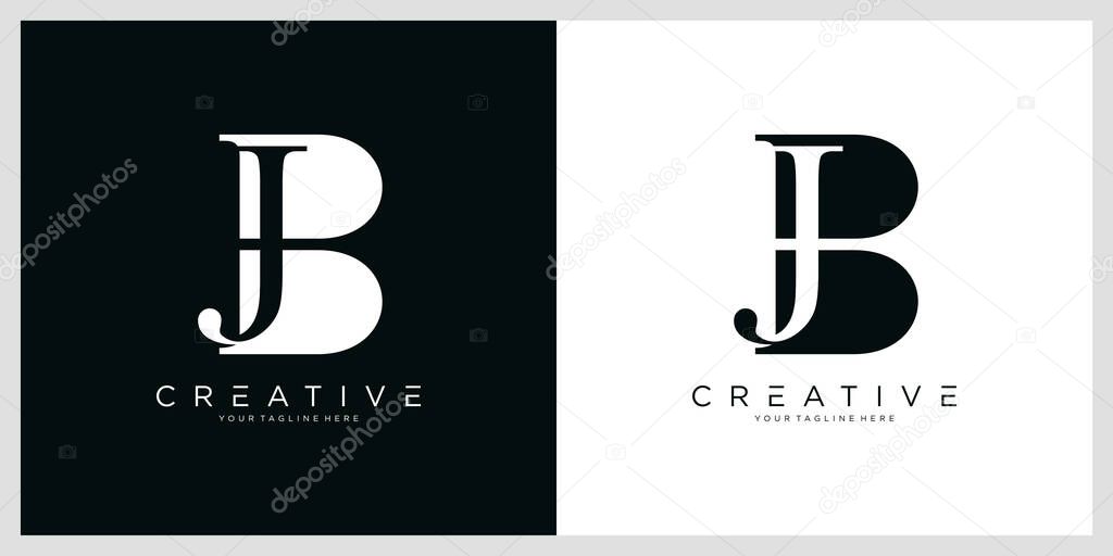 Initial Letter JB logo design template