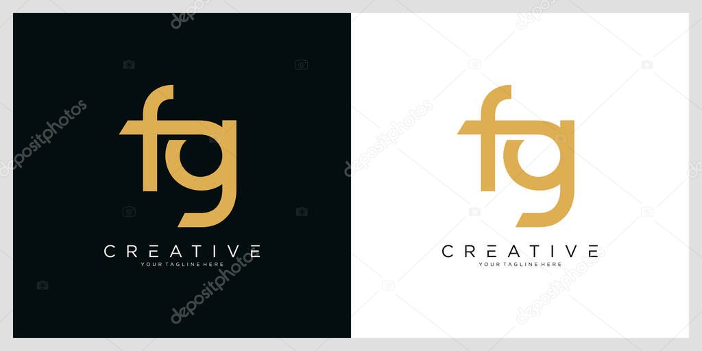 Initial FG or GF letter logo design vector
