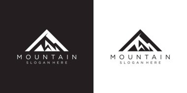Dağ Logo şablonu. Vektör çizim