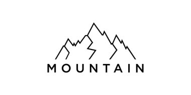 dağ logosu tasarım şablonu vektörü