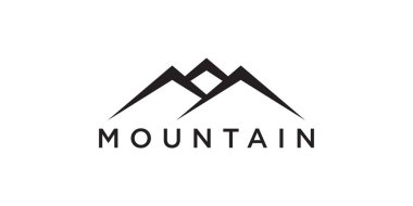 dağ logosu tasarım şablonu vektörü