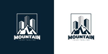 dağ logosu tasarım şablonu vektörü