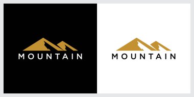 dağ logosu tasarım şablonu vektörü