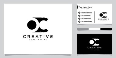 Başlangıç OC, CO Alfabe Harflerin Logosu Monogramı