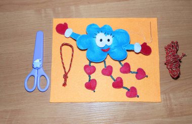 Aşk bulutu, Sevgililer Günü, el işi, oyuncak, hediye, kalp, aşk, dikiş, kesilecek parçalar