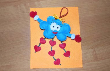 Aşk bulutu, Sevgililer Günü, el işi, oyuncak, hediye, kalp, aşk, dikiş, kesilecek parçalar