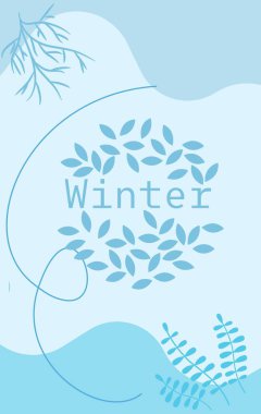 Kış manzaralı kış afişi. Kış geçmişi. kış kartı.
