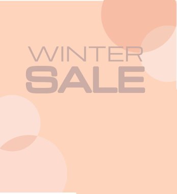 Kış indirimi. Kar taneleriyle soyut arkaplan.