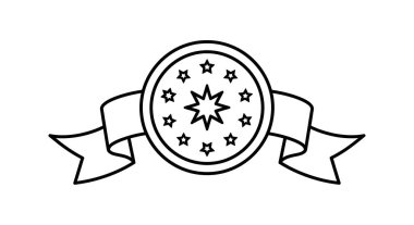 Ödül ya da tanınma için mükemmel bir yıldız patlaması tasarımı. Bu zarif grafik bir başarı ve onur hissi veriyor..