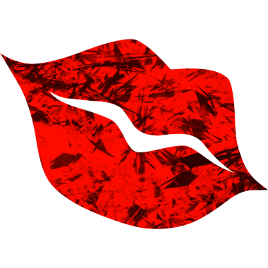 Beyaz arkaplanı olan kırmızı bir dudak. Dudak kırmızı ve beyaz bir çizgisi var.