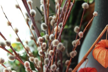 Söğütlü buket, Palm Sunday 'de. Arkaplan. 