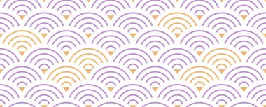 Soyut mor altın çizgili çizgi. Geometrik dalga dokusu arka planı. Daire şeklinde. retro biçimli konsept.