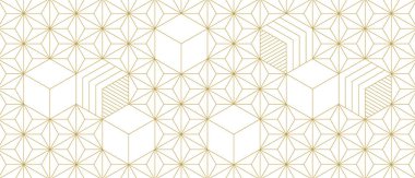 Soyut altın beyaz üçgen çizgisi. Geometrik altıgen doku arka planı. Çokgen deseni. Doğal yaprak konsepti.