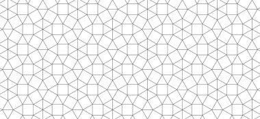 Soyut siyah beyaz çizgiler. Geometrik altıgen fayans dokusu arka planı. Dodecagon deseni. mimari kavram.