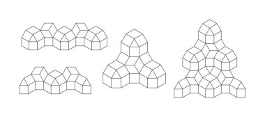 Soyut siyah beyaz çizgiler. Geometrik kare fayans dokusu arkaplanı. Dikdörtgen desen ayarlandı. mimari kavram.